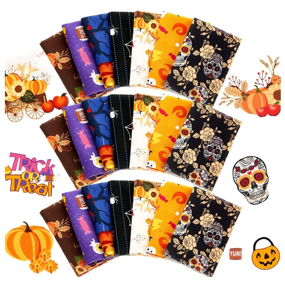 21 Pieces Mixed Pattern Fabric for DIY Crafts Cloths Handmade Accessorie